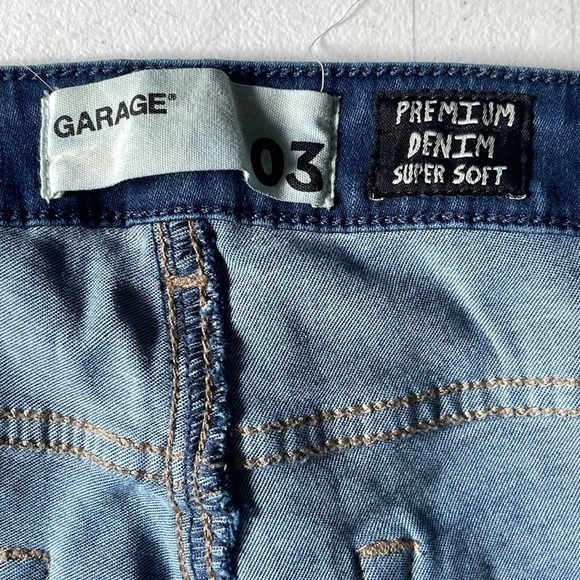 Garage Premium Jeans Womens Sz 3 Distressed Ripped High Waist Jegging Super Soft - Picture 5 of 10